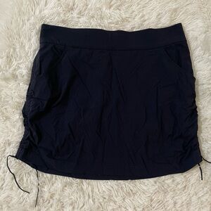 Columbia Skort Skirt Ruched Tie Gorpcore Outdoor Omni Shield Hiking Navy Blue L